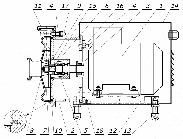 Przekrój pompy GH-20