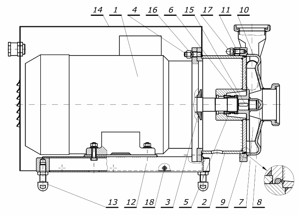 The GU-70 pump intersection - single sealing